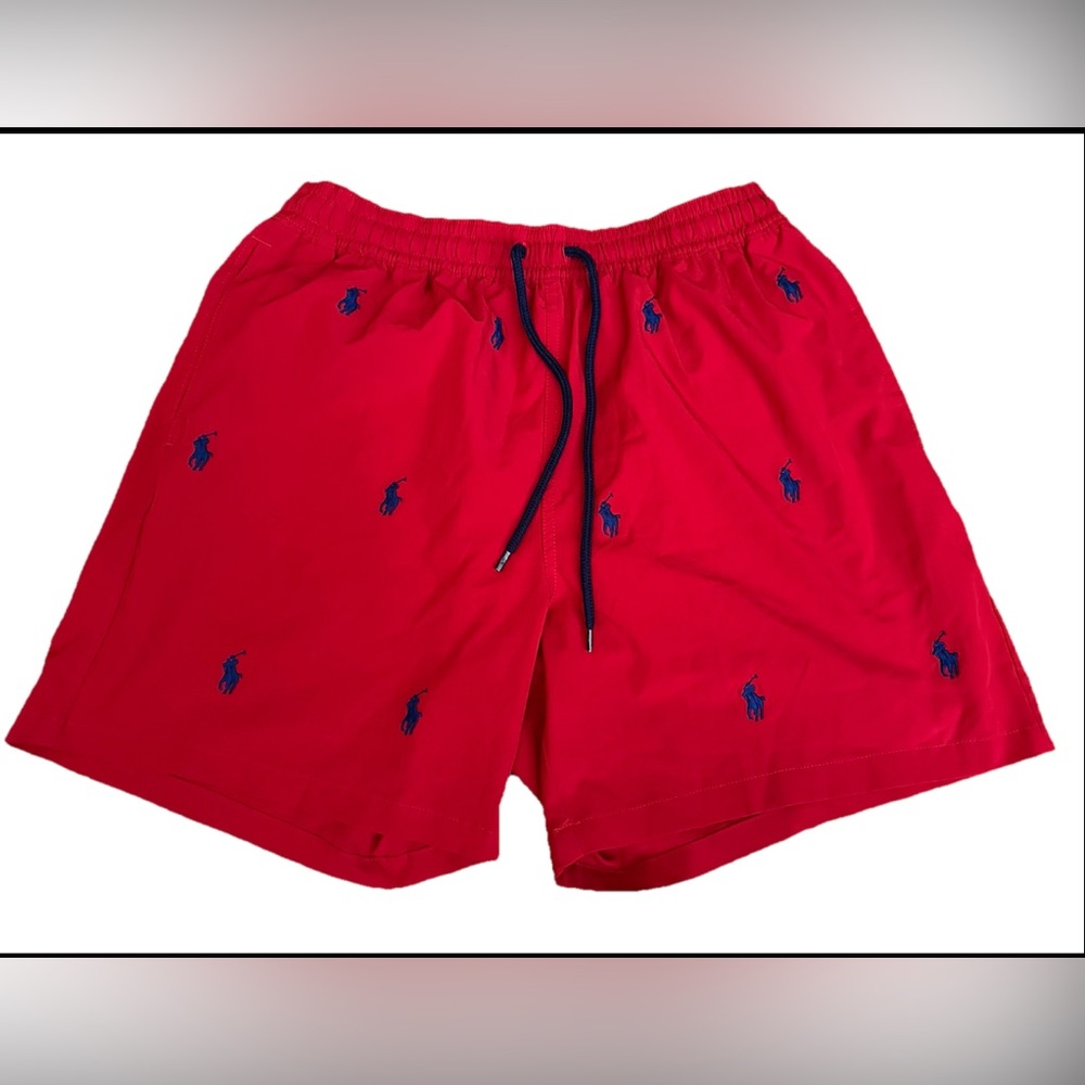 Polo by Ralph Lauren Red Swim Trunks
